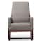Baxton Studio Yashiya Mid-century Grey Upholstered Rocking Chair 123-6817 - alternate 1